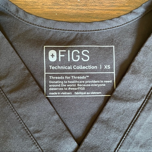 Figs FionLite Mens XS/Women’s S Tall Set Black - Picture 3 of 10